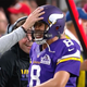 Minnesota Vikings quarterback Sam Bradford gets a pat on the head for being a good boy. (Screenshot: NBC)